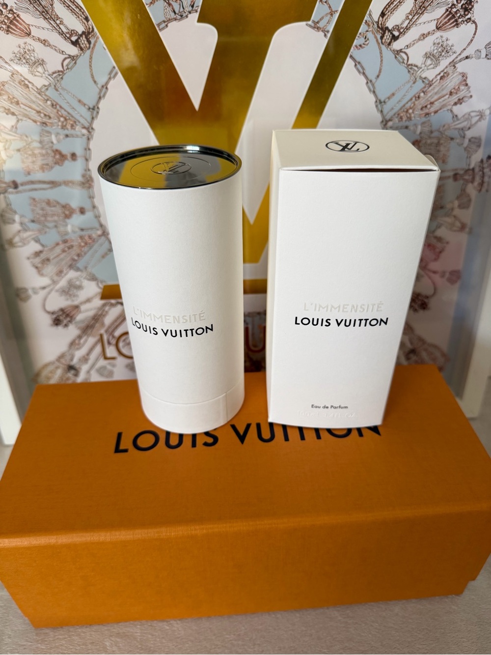 Louis Vuitton Box Sets , Perfume Packaging, Can & Ribbon Lot Empty